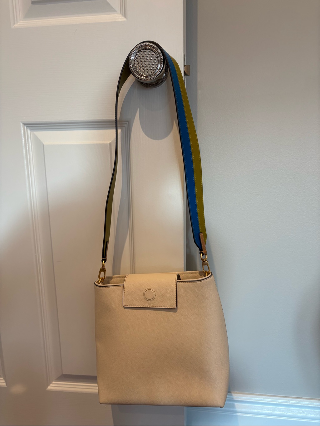 Tory Burch - Cream Crossbody Bag With Colorblock Strap